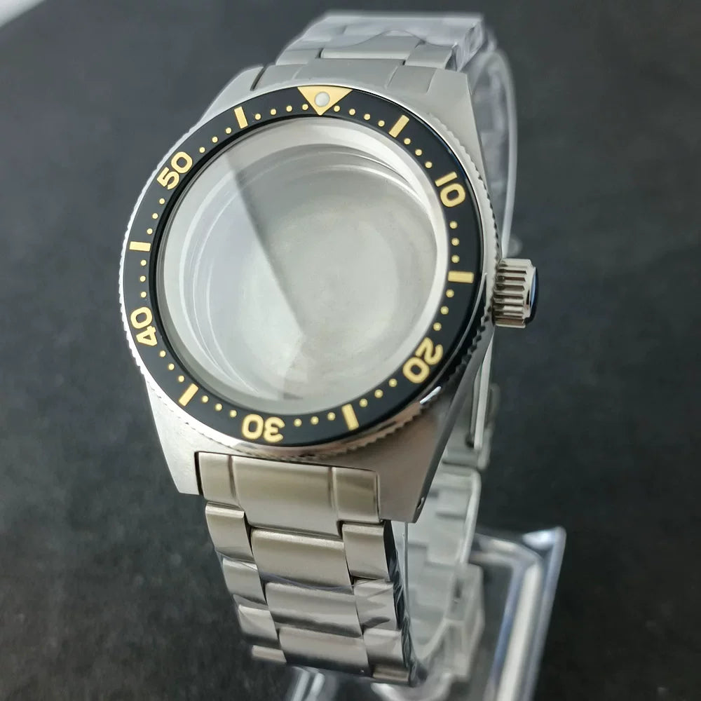 40.5mm 62mas Watch Case Domed Sapphire NH35 NH36 NH34 38 etc 10ATM for 28.5mm Dial