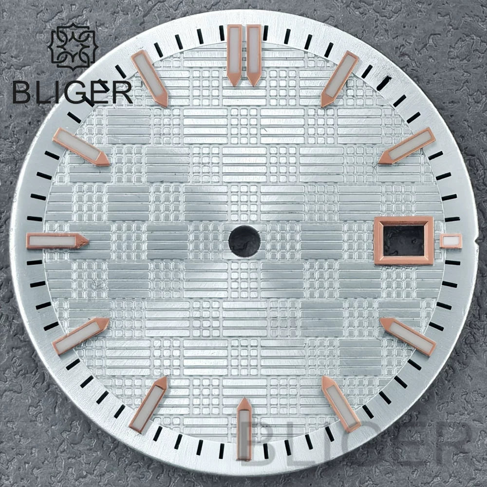 31mm Sterile Dial logo-free green luminous dial for NH35 movement 3 o'clock date