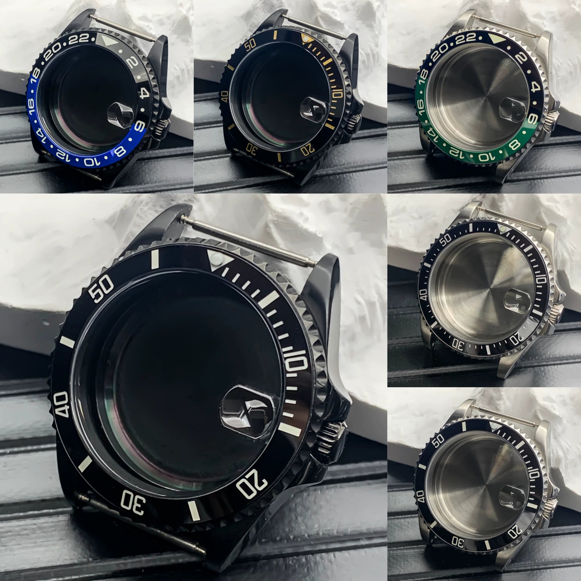 36mm 38mm Submariner Case GMT Bezel NH34 35 36 ETA2824 PT5000 Sapphire 10bar