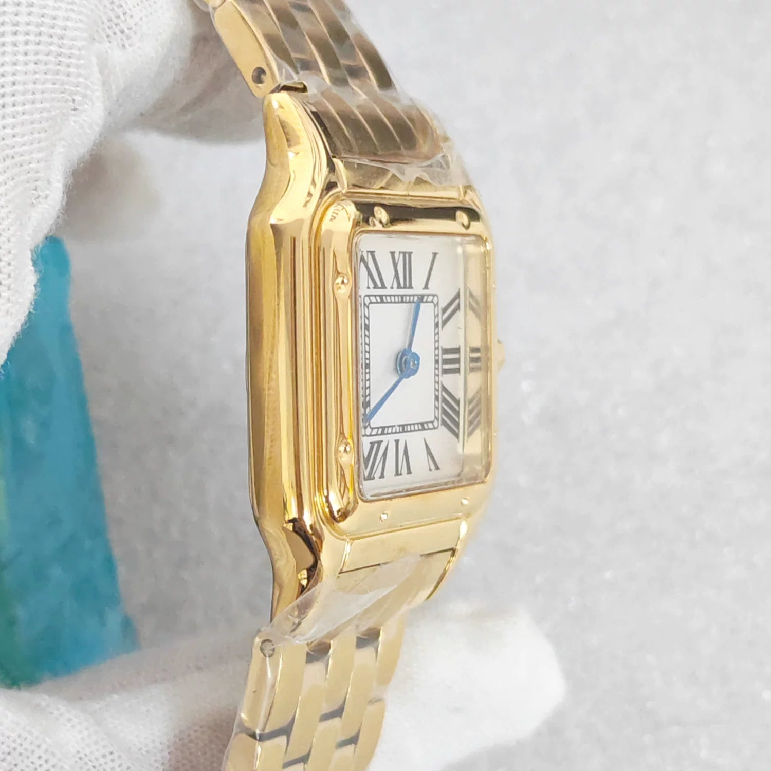 New women's watch gold/rose 27mm square watch stainless steel case quartz VJ20