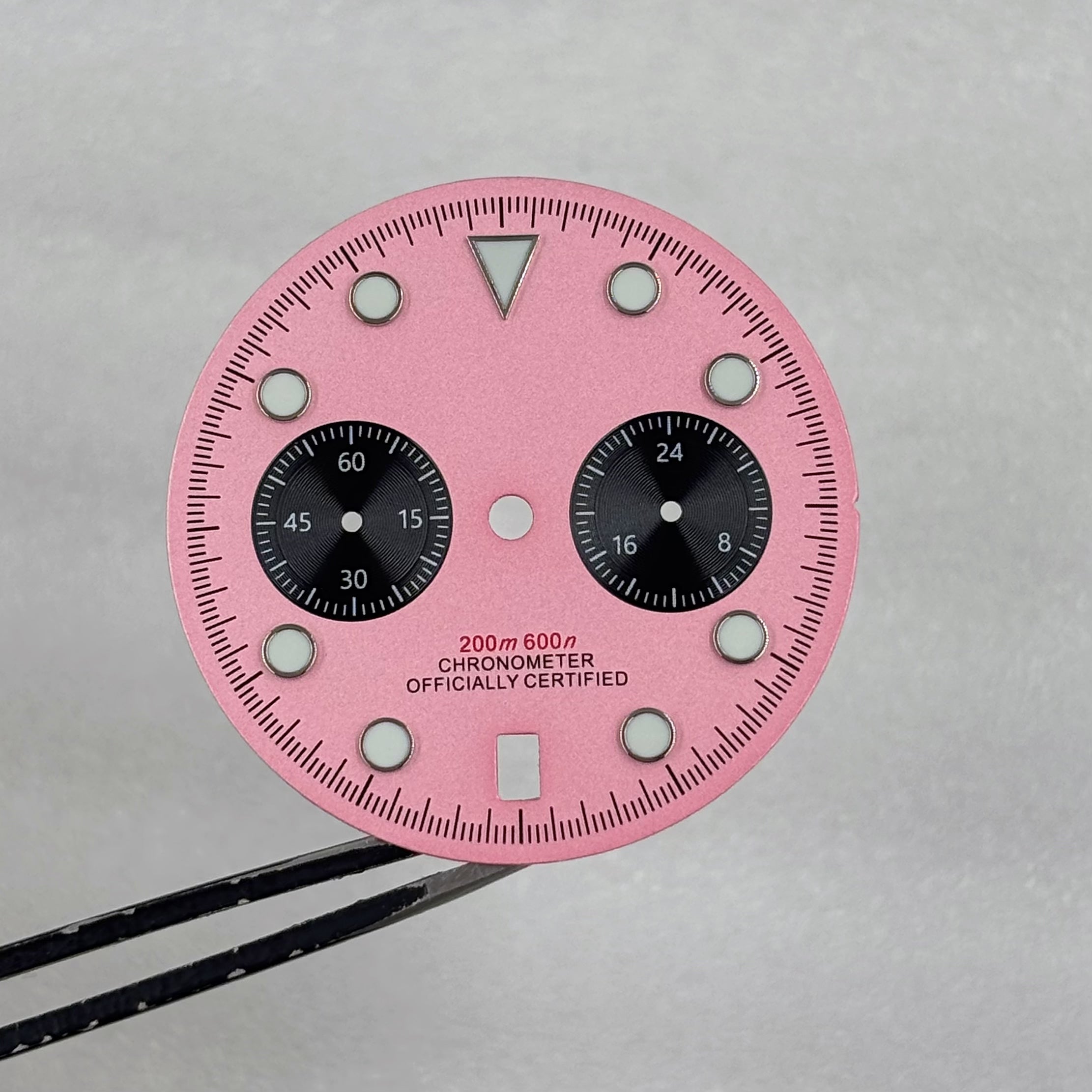 32.5mm Speedmaster VK64 Dial for quartz movement green luminous 2 eyes