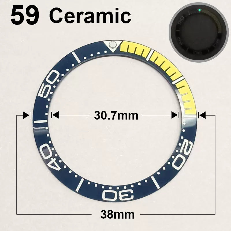 Ceramic Bezel For 42MM Seamaster Case diameter 38mm * 30.7mm