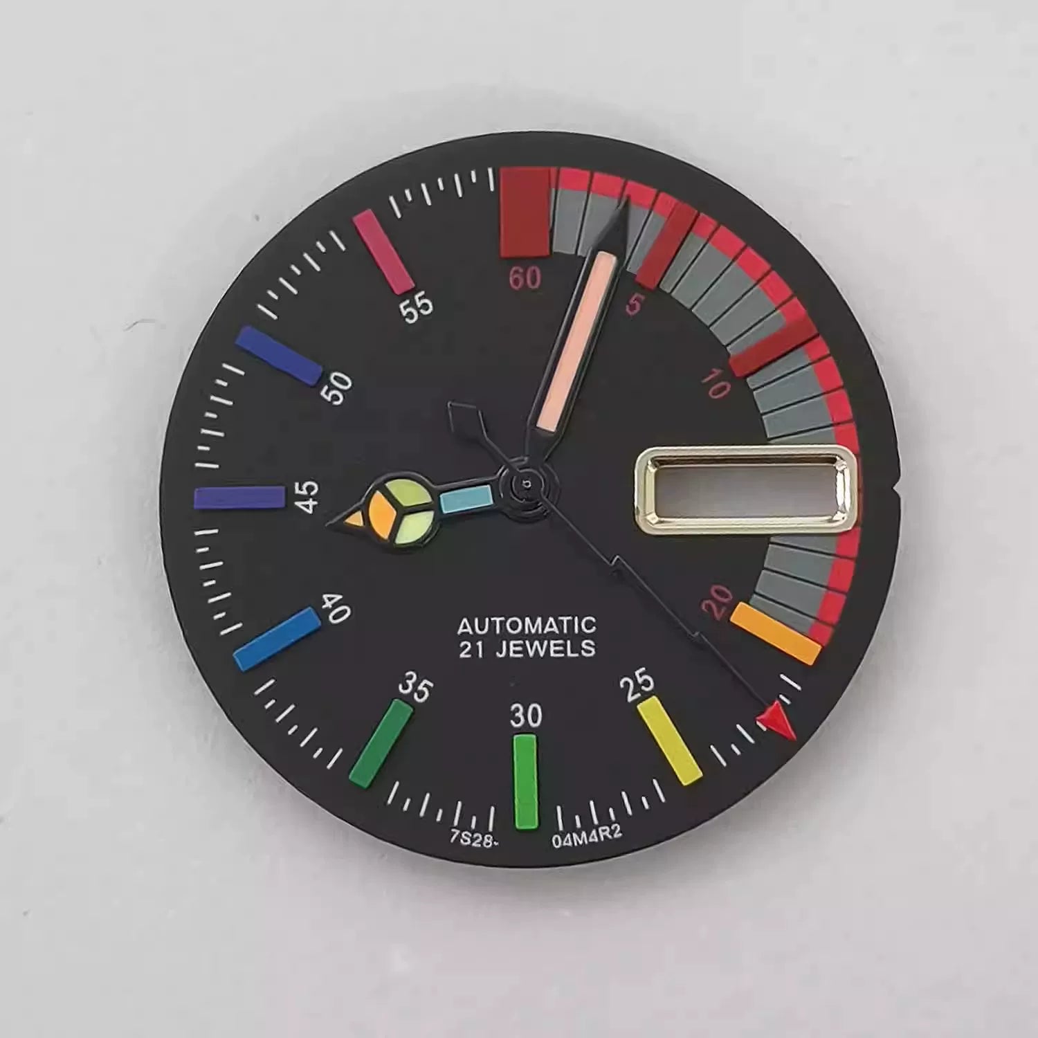 28.5MM NH36 Dial luminous with hands for crown at 3,3.8.4.2