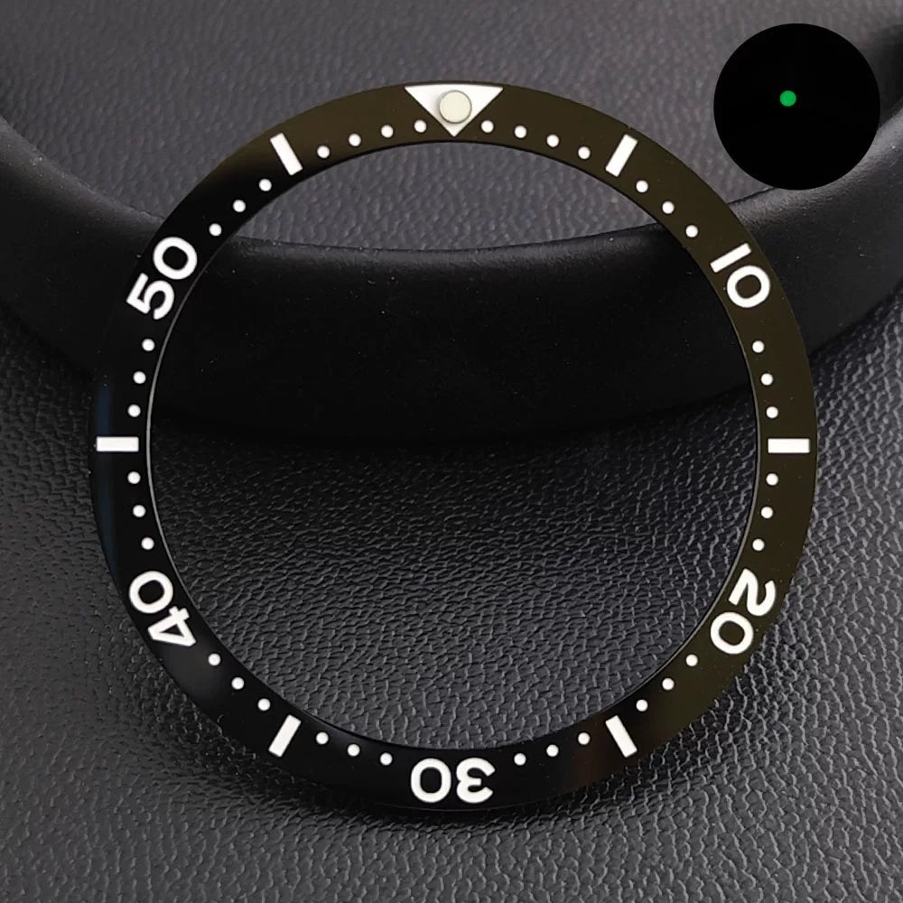 Watch bezel accessories 33.7mm * 27.5mm ceramic ring flat bottom bezel watch replacement accessories Skx13