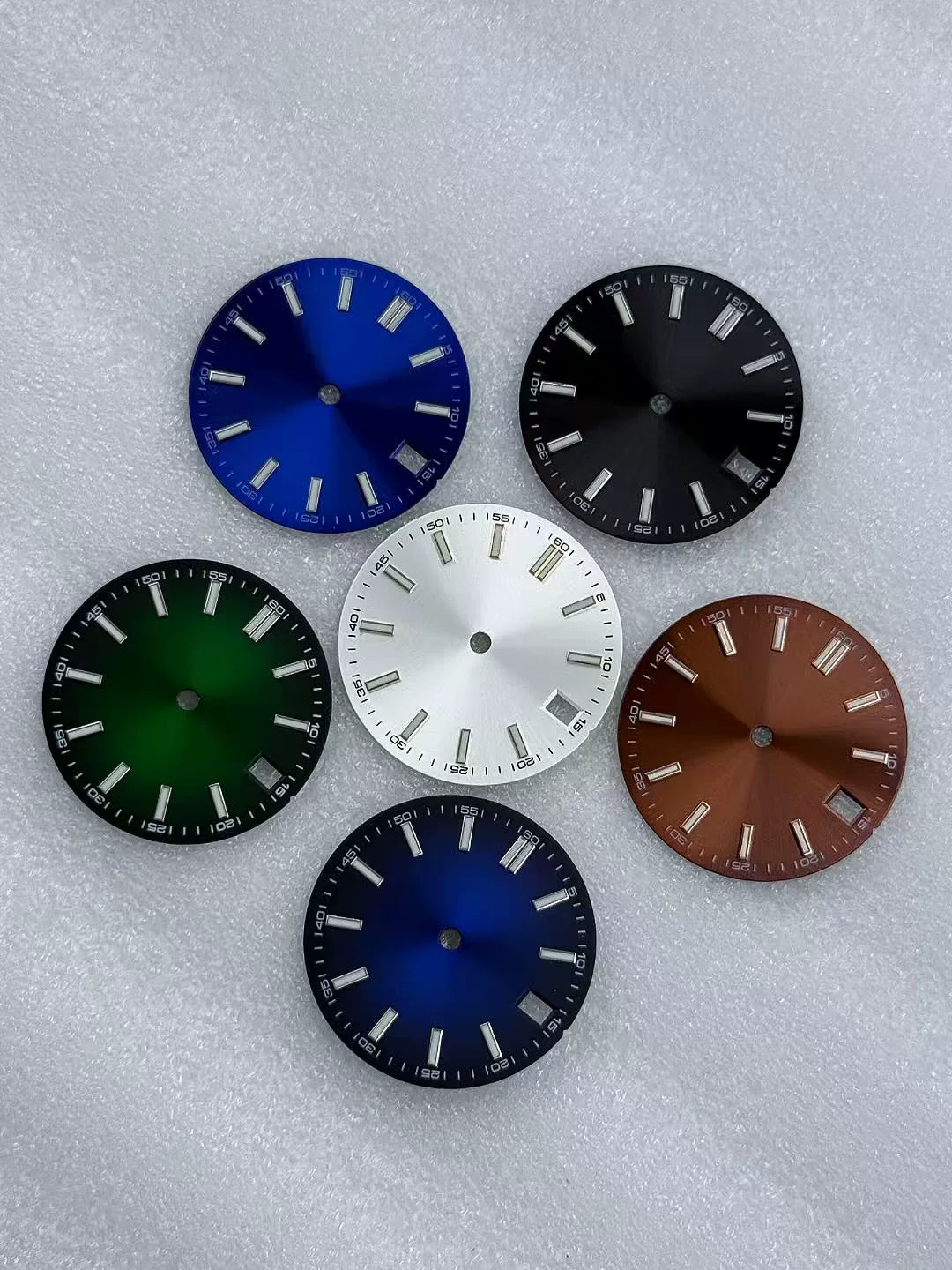 28.5mm double nail Dial with number minute mark Green luminous for NH35 movement