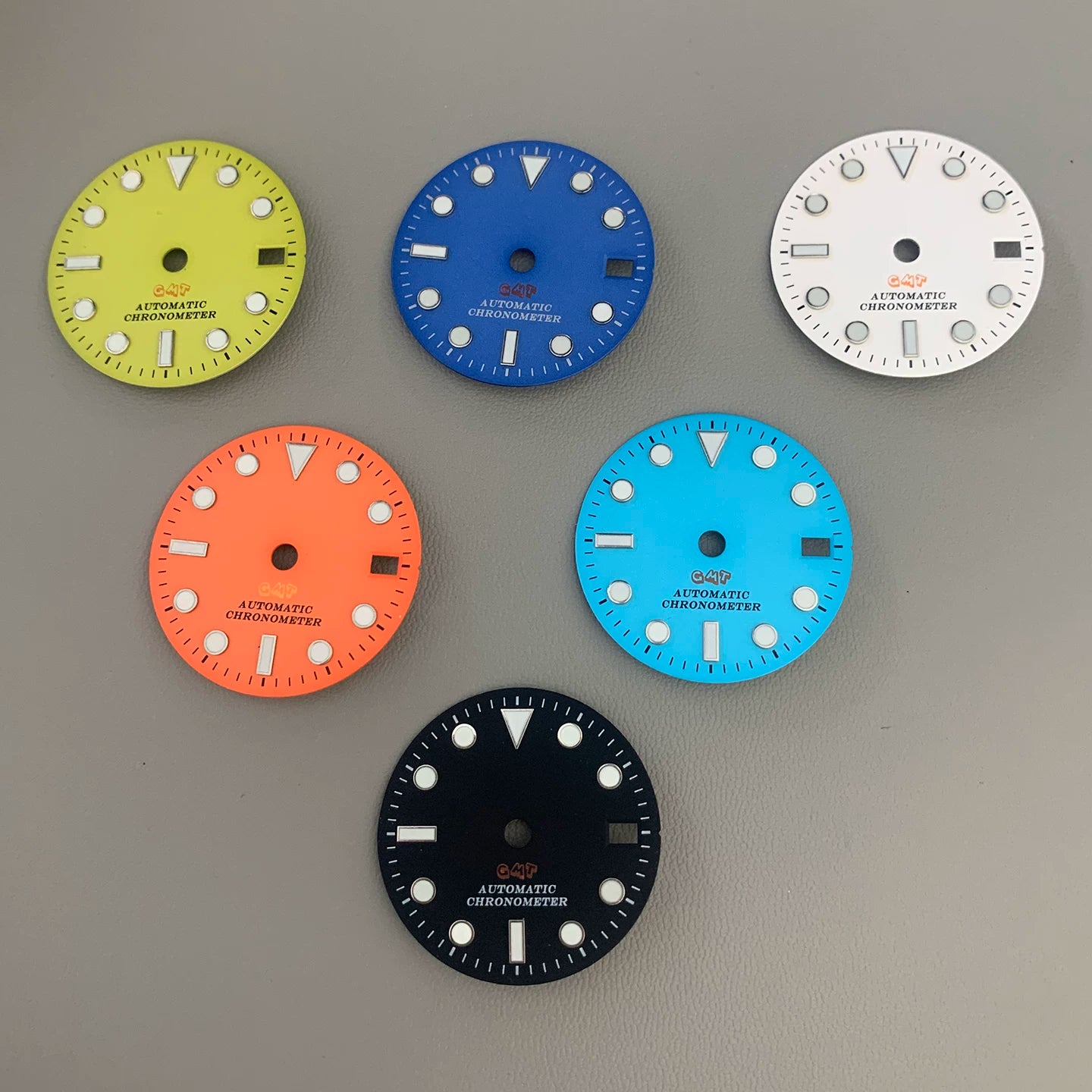 28.5mm NH34 GMT Dial blue luminous four season for NH34 movements