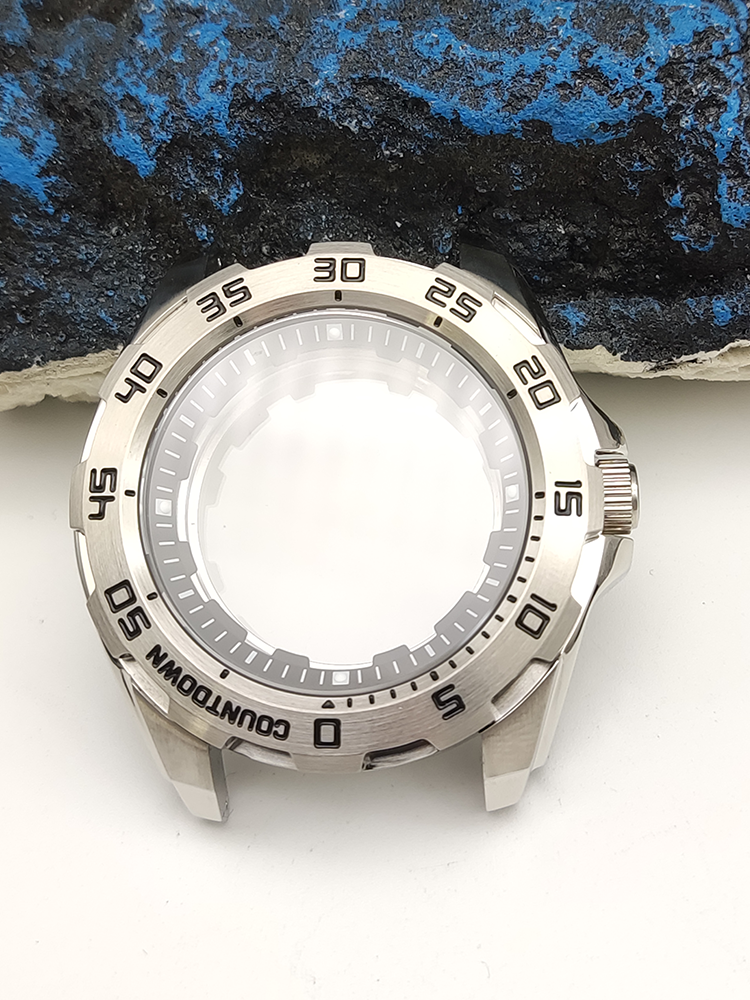 44MM Monster Case Set for NH35 Movement Stainless Steel Strap Luminous Sapphire Transparent Back Cover 10ATM