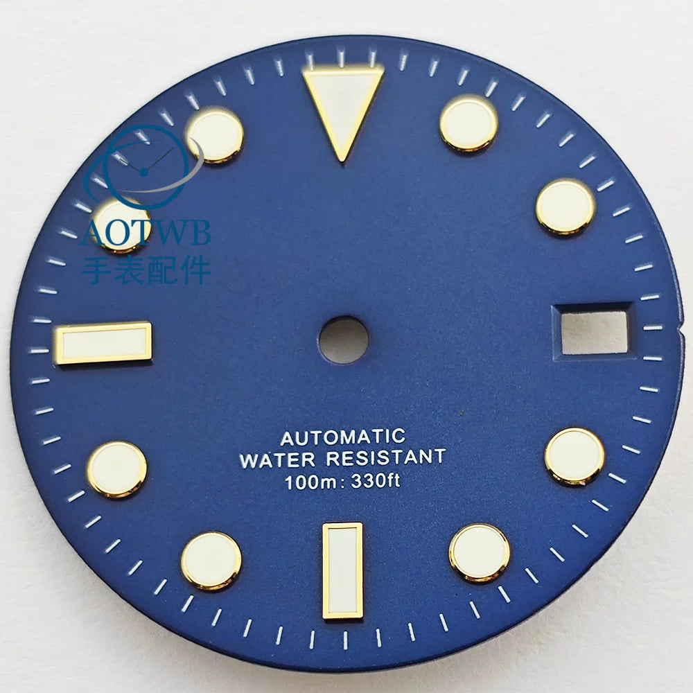 28.5MM Matte Dial dial luminous NH35 NH34 ETA2824 Miyota8215 ST2130 sub style