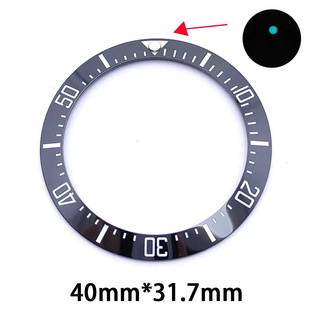 Slope Bezel Insert For 43mm Deep Sea James Cameron Watch Case Ghost King ceramic 40MM * 31.7MM