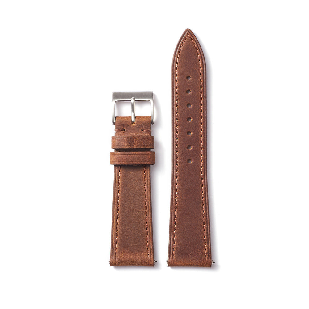 Vintage Leather Watch Strap, Watch Band Width 18mm 20mm 22mm