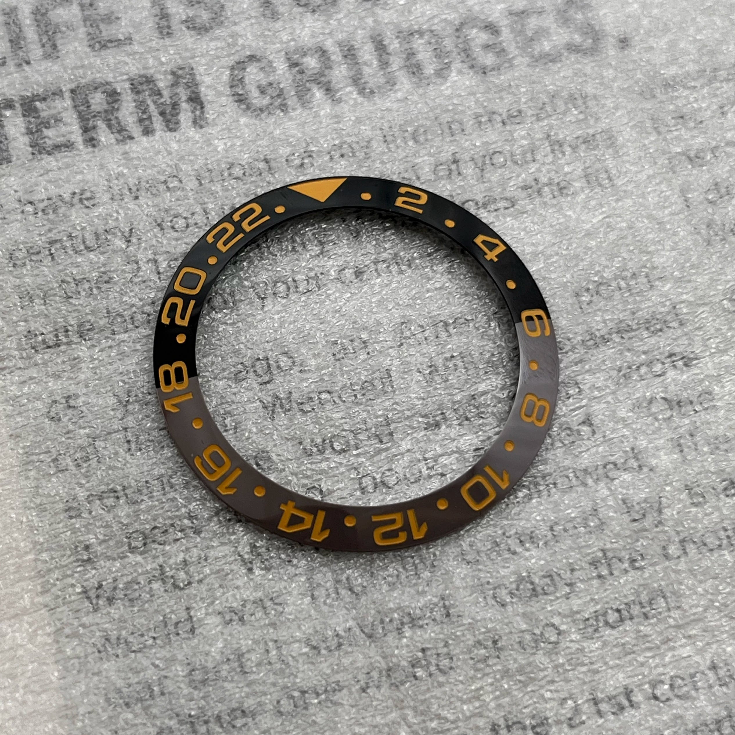 GMT Bezel Insert aluminum bezel 38mm x 30.6mm for GMT MASTER etc case pepsi