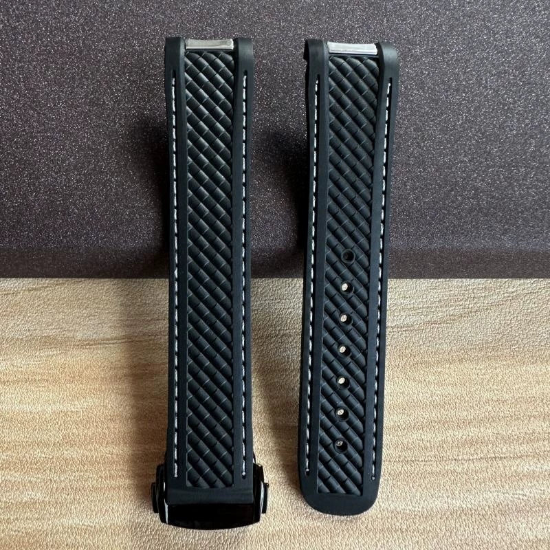 20mm High Quality Rubber Band Seamaster 150/300 Strap AT150 Gold Pin Captain Bumblebee Diver band