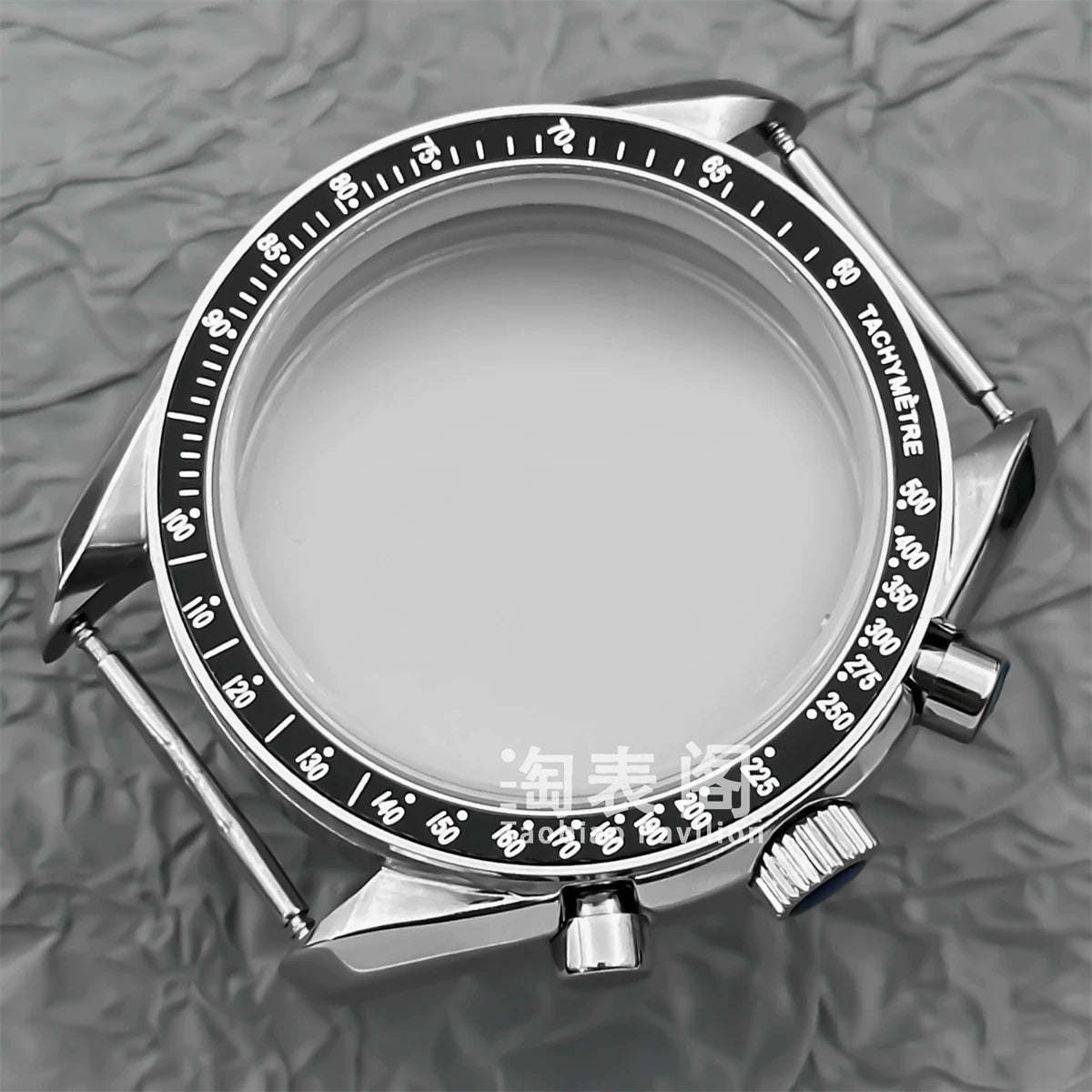 Mineral Crystal Speedmaster Watch Case 40mm Stainless Steel Polished VK63 Movement Domed 5ATM