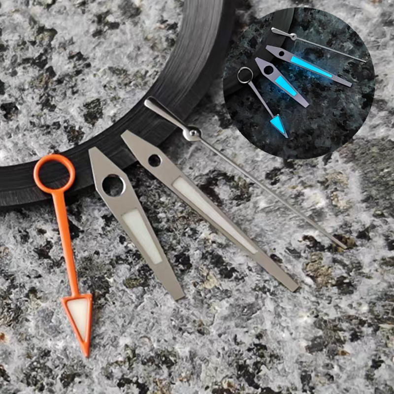 44mm GS Mod Dive Watch Case For NH34 NH35 36 with Tai Chi Bezel BGW9 Lume Sterile Dial Case Hands Ice Blue Luminous Mineral Glass