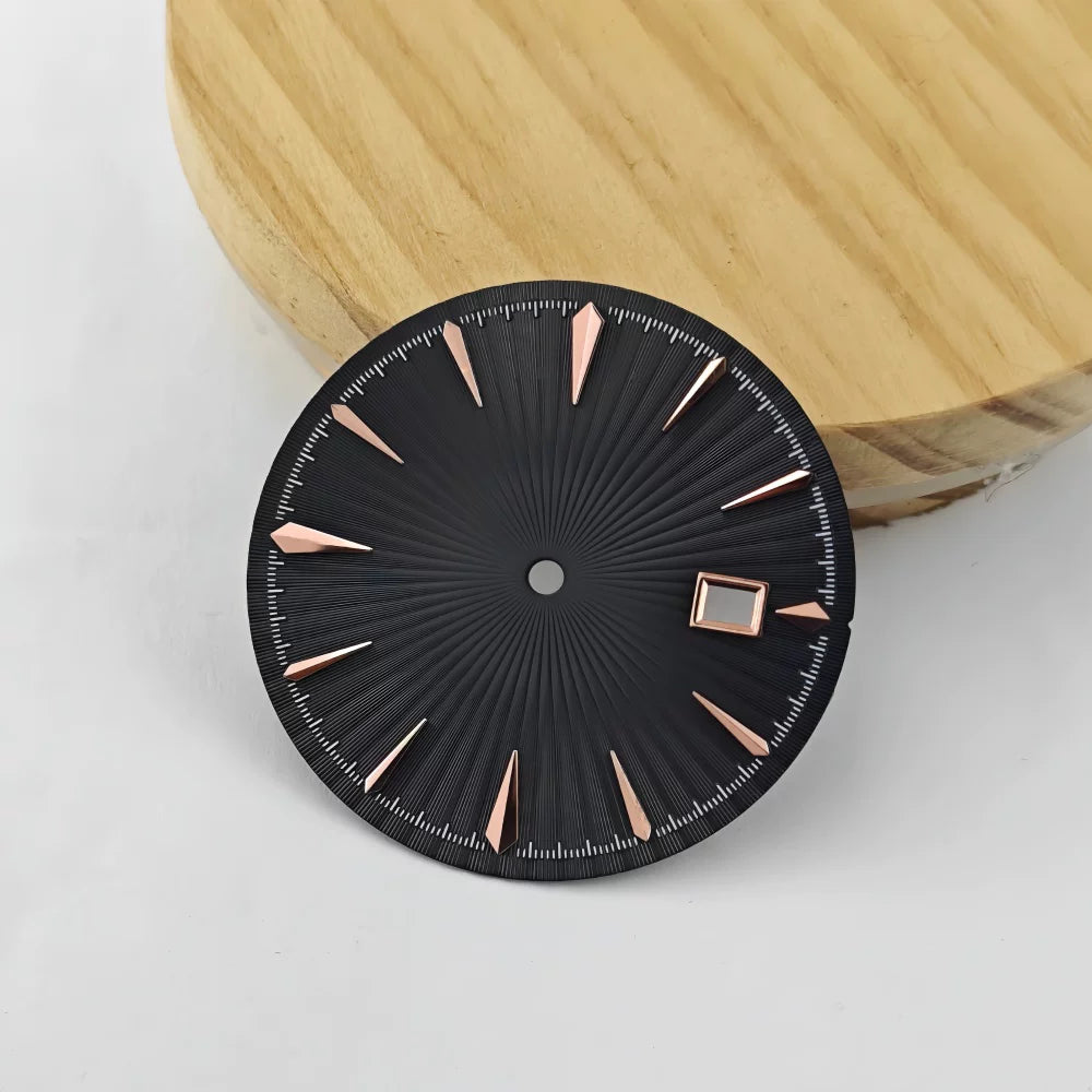 35mm Sterile Cocktail Dial for NH35 vertical pattern texture no lume