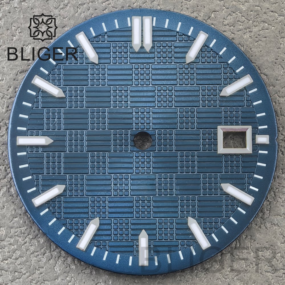 31mm Sterile Dial logo-free green luminous dial for NH35 movement 3 o'clock date