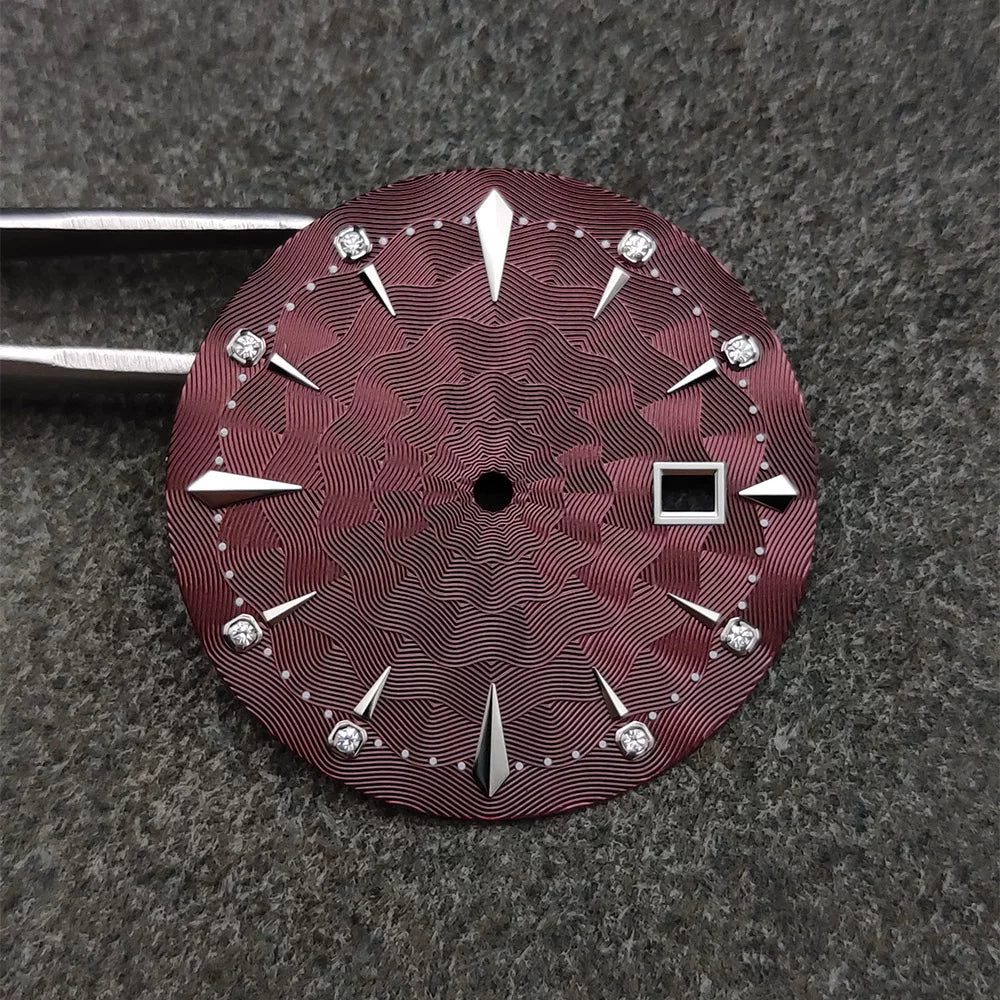 Cocktail Watch Dial 35mm Premium for NH35/36/4R/38 Automatic Movement Texture Spider net