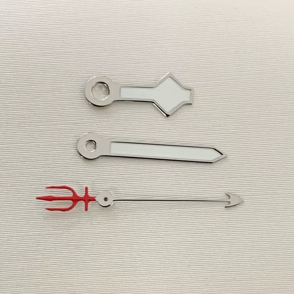 Watch hand green luminous three-pronged fork hand for NH35/36/4R/7S automatic movement.