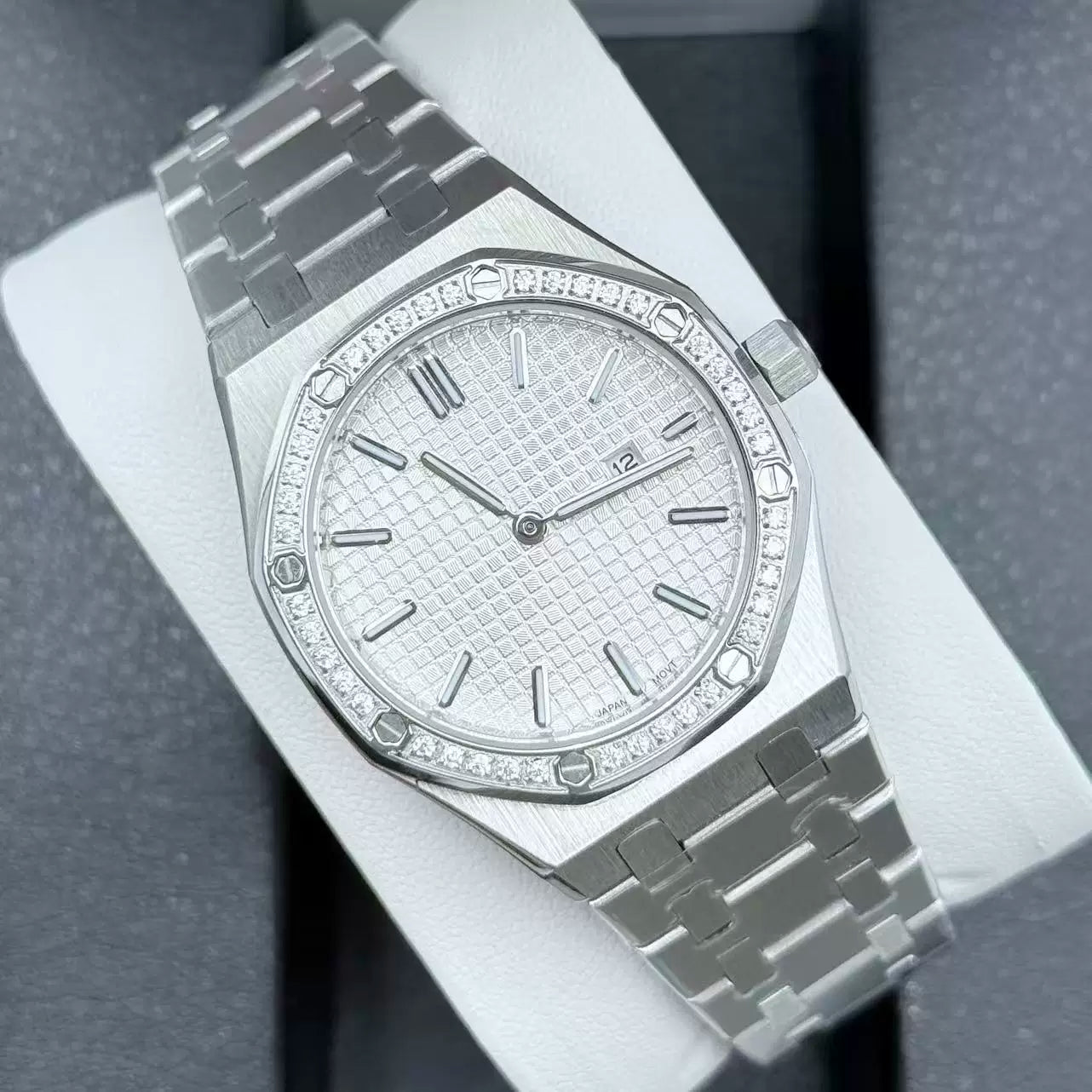33mm women's Quartz Watch stainless steel case strap for VJ24 movement with dial 25.8mm Sapphire