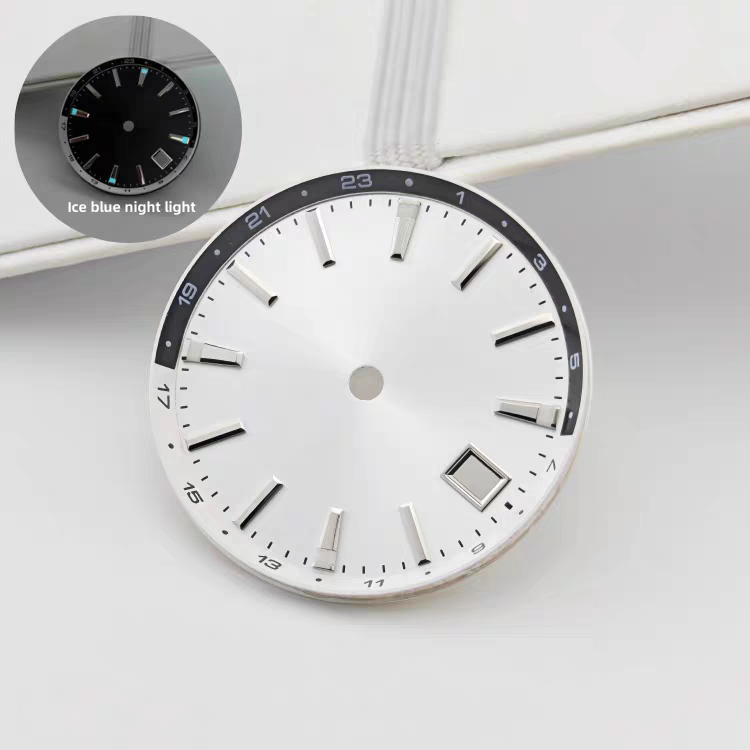 44mm GS Mod Dive Watch Case For NH34 NH35 36 with Tai Chi Bezel BGW9 Lume Sterile Dial Case Hands Ice Blue Luminous Mineral Glass