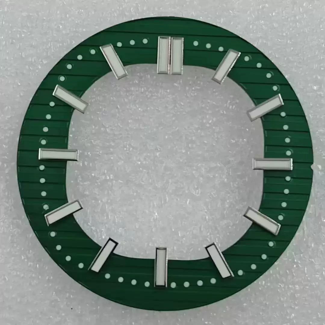 30.5mm Hollow Nautilus Dial green luminous for NH70-NH38 movement