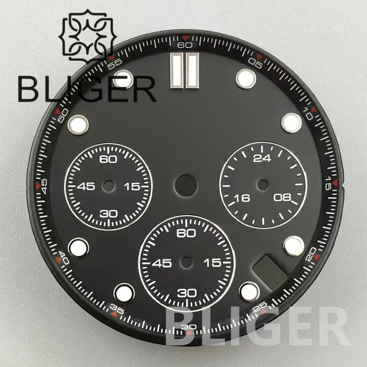 Chronograph Quartz Seamaster Dial 31mm Water Ripple for VK63/64 Movement