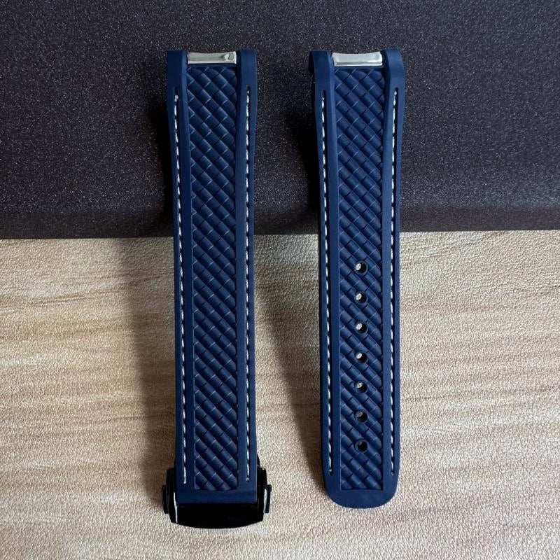20mm High Quality Rubber Band Seamaster 150/300 Strap AT150 Gold Pin Captain Bumblebee Diver band