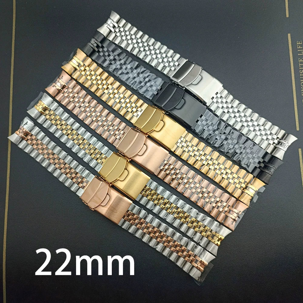 SKX007 Bracelet 22mm SKX007 watch band replacement silver gold black two tone