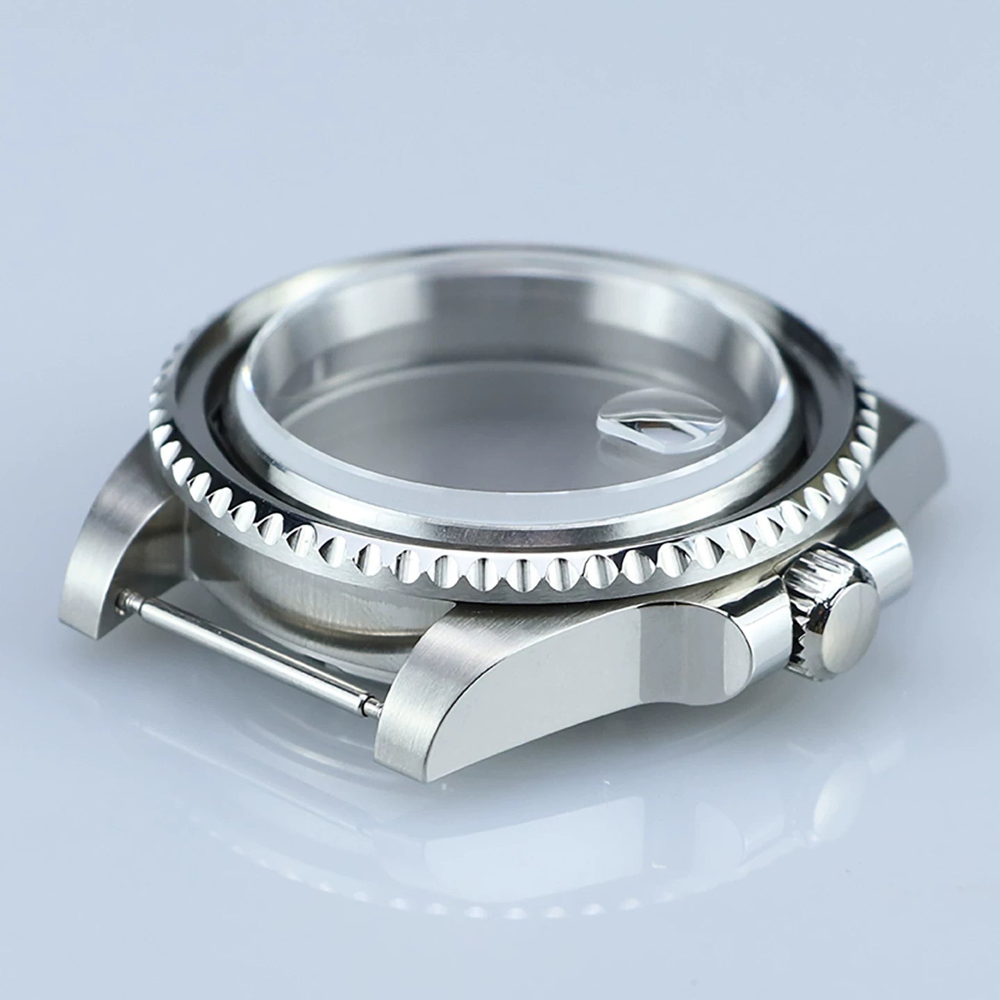 Premium Submariner Case GMT 40.5mm 316L Stainless Steel Case Sapphire Glass Enamel Bezel Blue Luminous for NH34 Movement