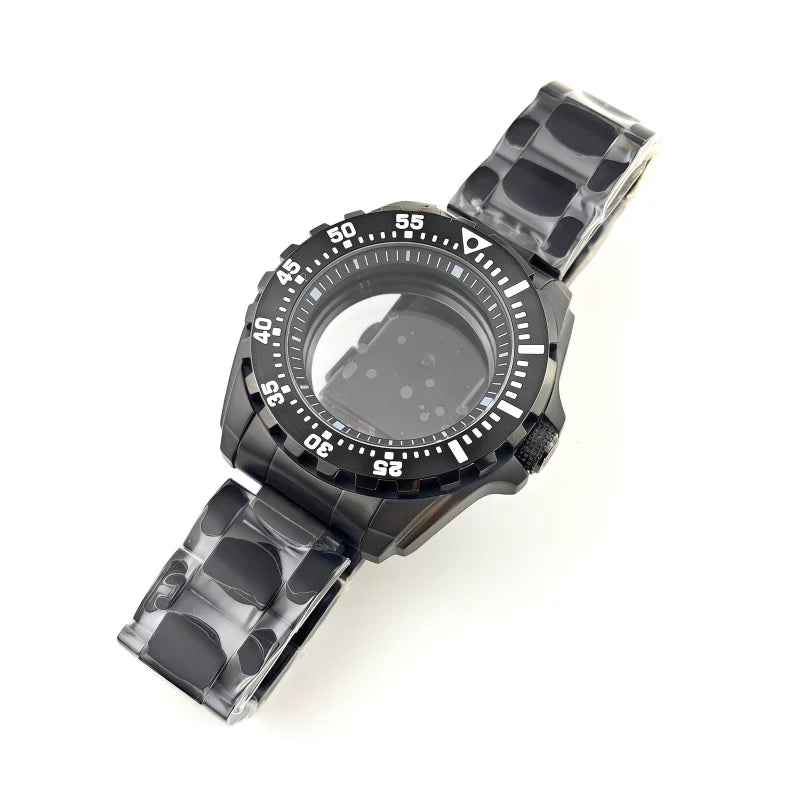 44mm Monster Watch Case Japan NH35 diving watch water ghost small can monster penguin case modified watch accessories 10ATM