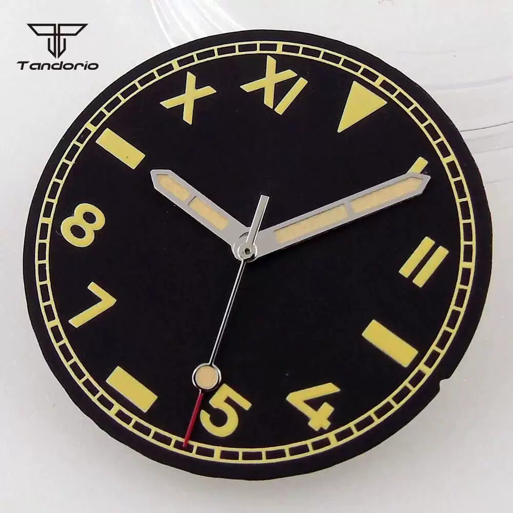 29mm Californian Dial Vintage Roman Number ETA2824 NH35 ST2130 PT MIYOTA Green Lume