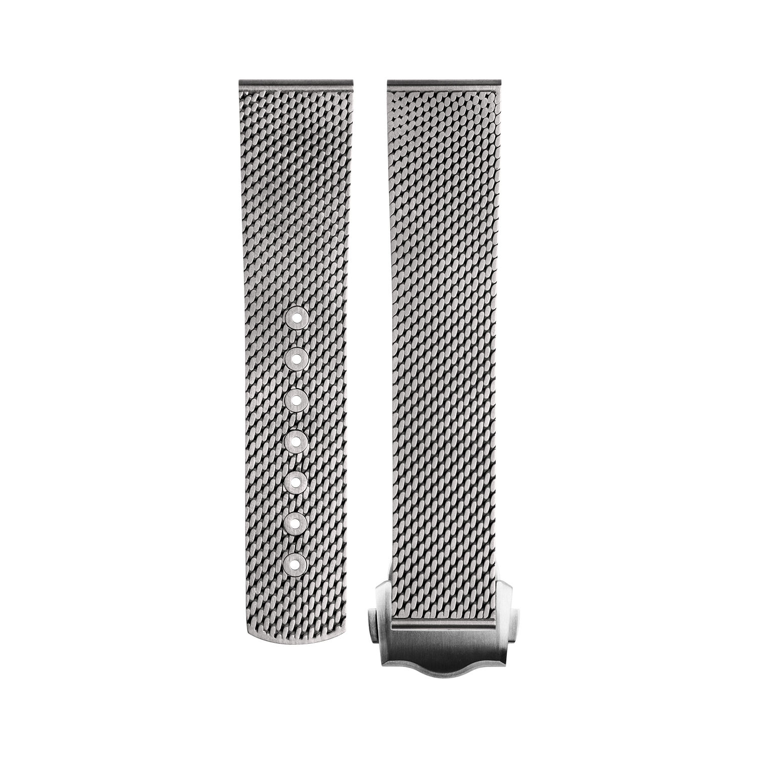20mm Premium Titanium-Steel Mesh Band Milan Watch Strap with Folding Buckle for All suitable watch with 20mm lug width Seamaster band