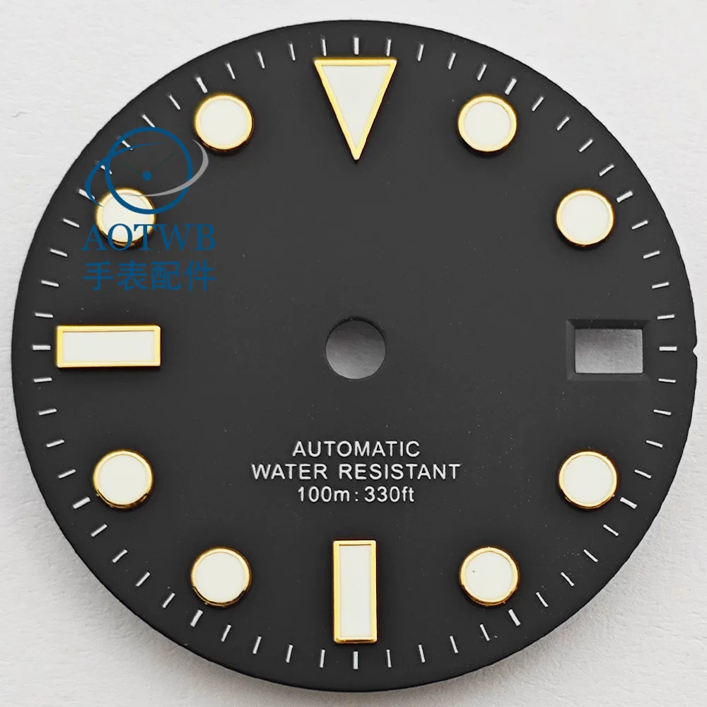 28.5MM Matte Dial dial luminous NH35 NH34 ETA2824 Miyota8215 ST2130 sub style