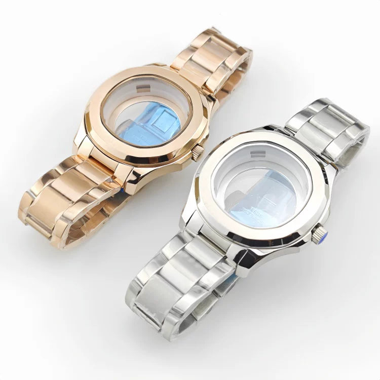 44mm アクアノートウォッチケース Mod NH35 グレネードセット ステンレススチール ステンレススチールストラップセット 改造ケースダイヤル 機械式時計アクセサリー 44