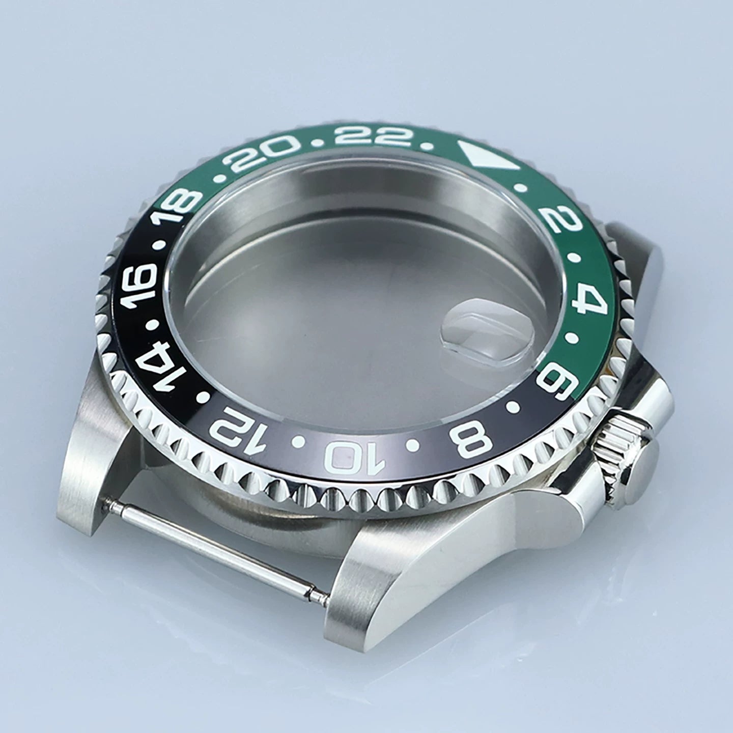 Premium Submariner Case GMT 40.5mm 316L Stainless Steel Case Sapphire Glass Enamel Bezel Blue Luminous for NH34 Movement