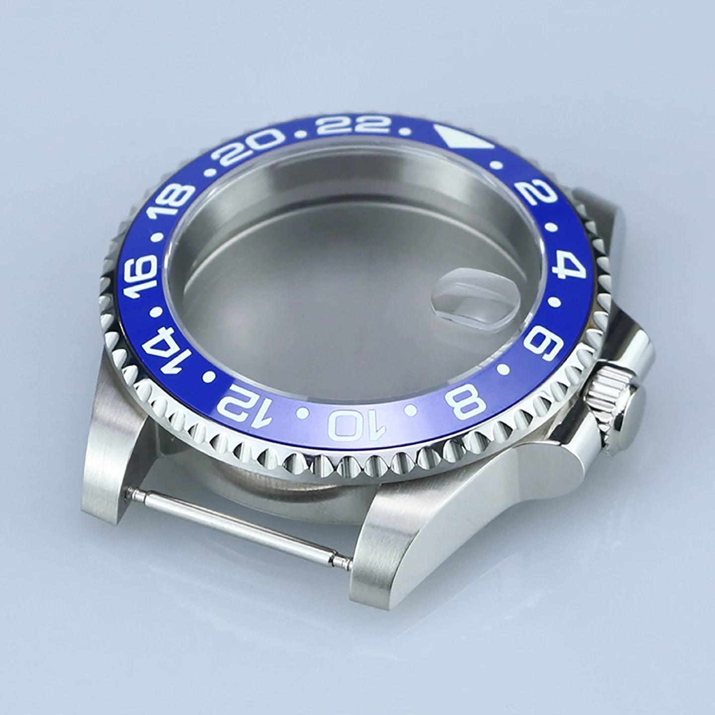 Premium Submariner Case GMT 40.5mm 316L Stainless Steel Case Sapphire Glass Enamel Bezel Blue Luminous for NH34 Movement