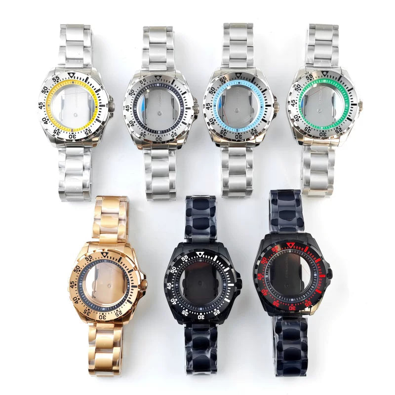 44mm Monster Watch Case Japan NH35 diving watch water ghost small can monster penguin case modified watch accessories 10ATM