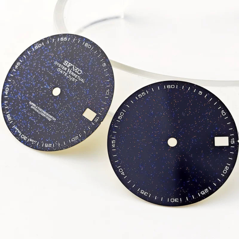 NH35 Starry dial enamel surface blue gold sand NH36/4R35 mechanical watch watch accessories size 28.5mm