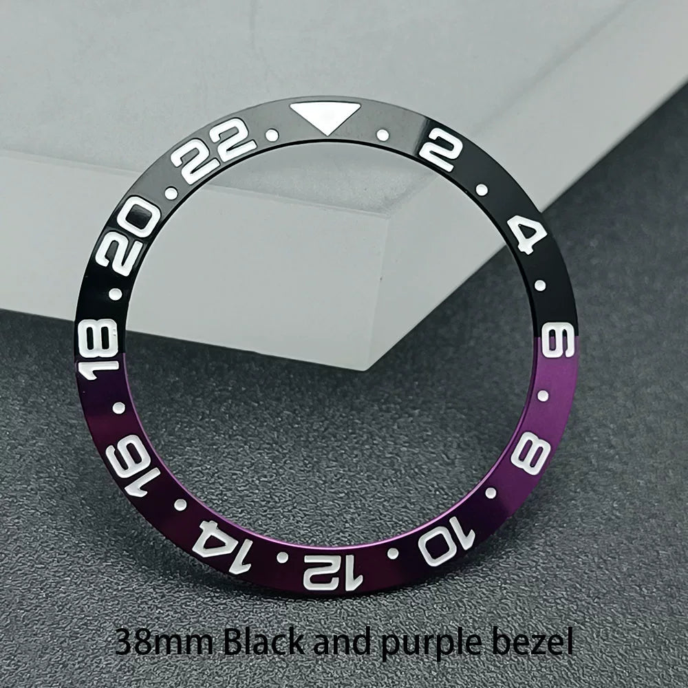 Submariner Bezel Replacement Accessories 38mm * 30.6mm Ceramic Tilt Bezel Suitable for 40.5mm Bezel