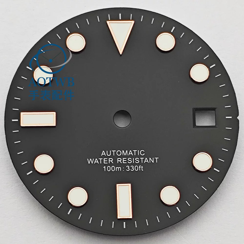 28.5MM Matte Dial dial luminous NH35 NH34 ETA2824 Miyota8215 ST2130 sub style