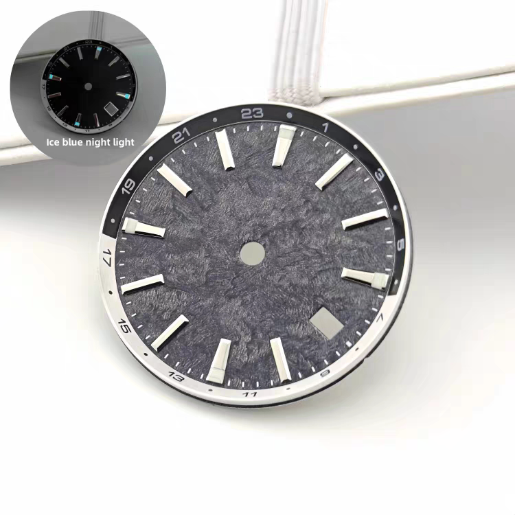 44mm GS Mod Dive Watch Case For NH34 NH35 36 with Tai Chi Bezel BGW9 Lume Sterile Dial Case Hands Ice Blue Luminous Mineral Glass