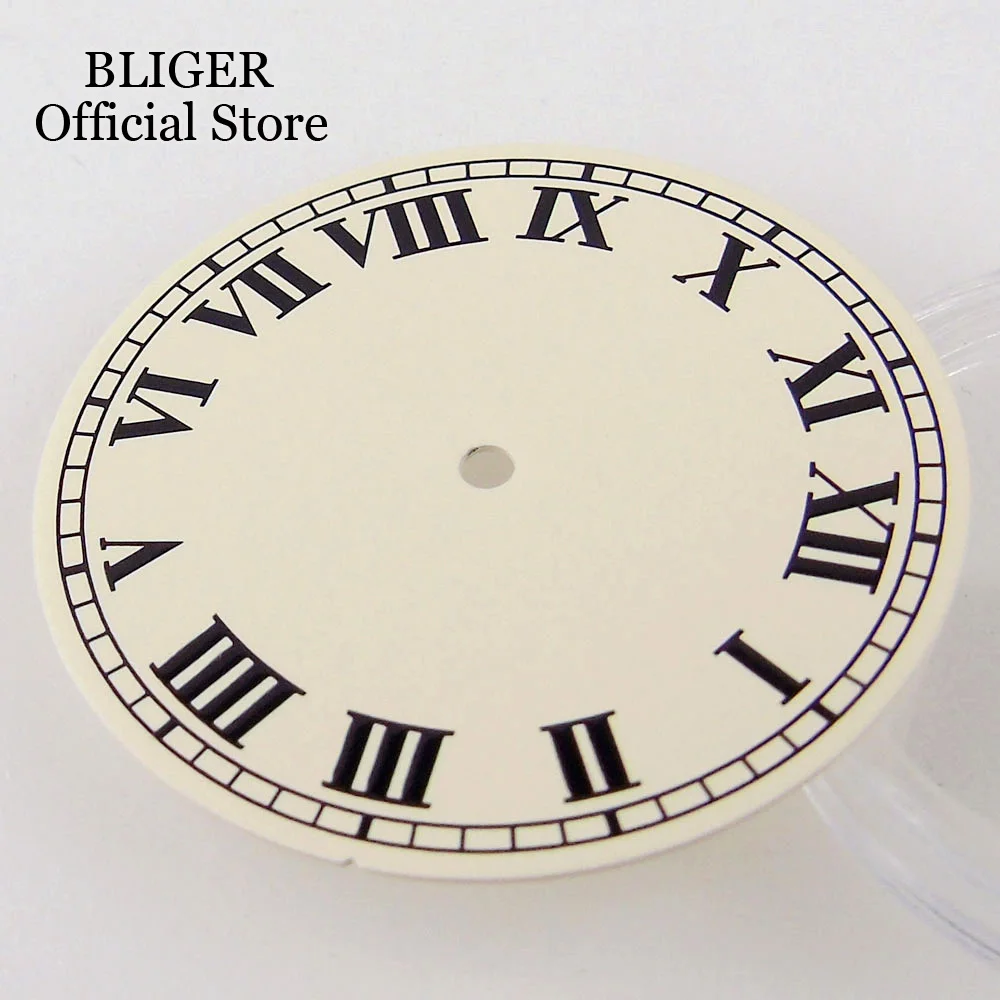 33.5MM Dial Vintage Roman Numeral Dial NH35 NH36 2824 PT5000 Miyota 8215 blue hand