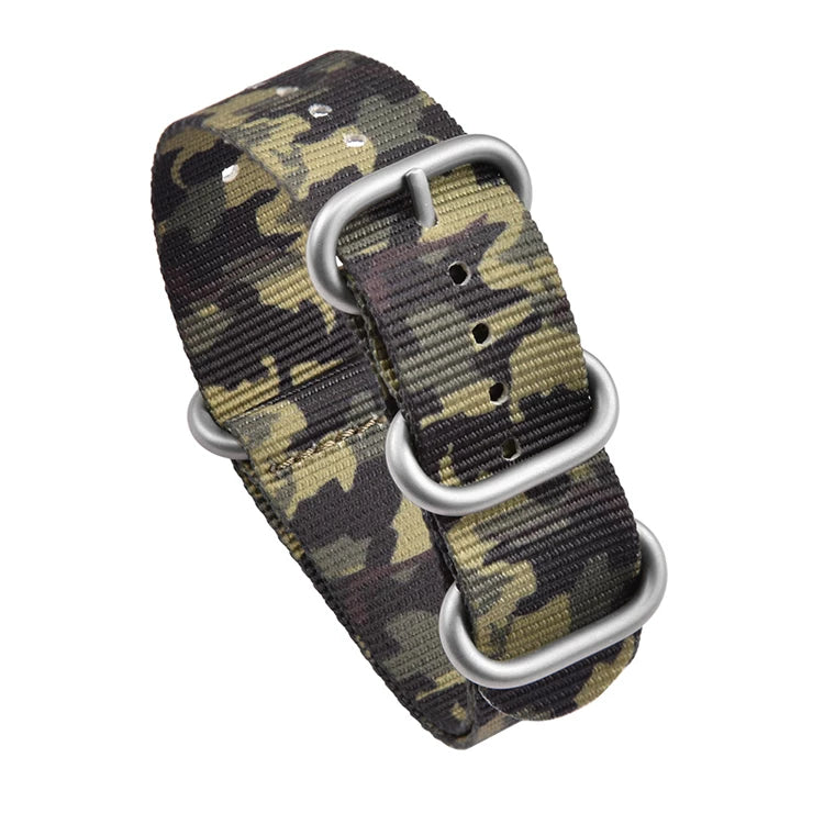 NATO Camouflage Nylon Watch strap Canvas Outdoor Sports Replacement band 20 | 22mm Military