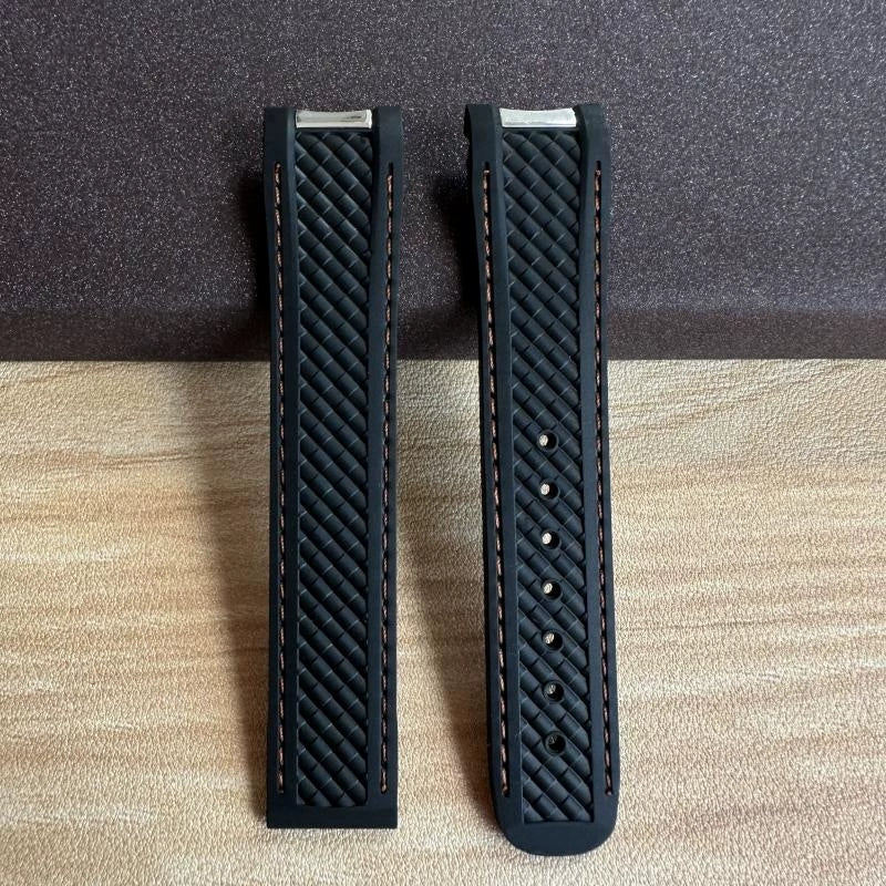 20mm High Quality Rubber Band Seamaster 150/300 Strap AT150 Gold Pin Captain Bumblebee Diver band