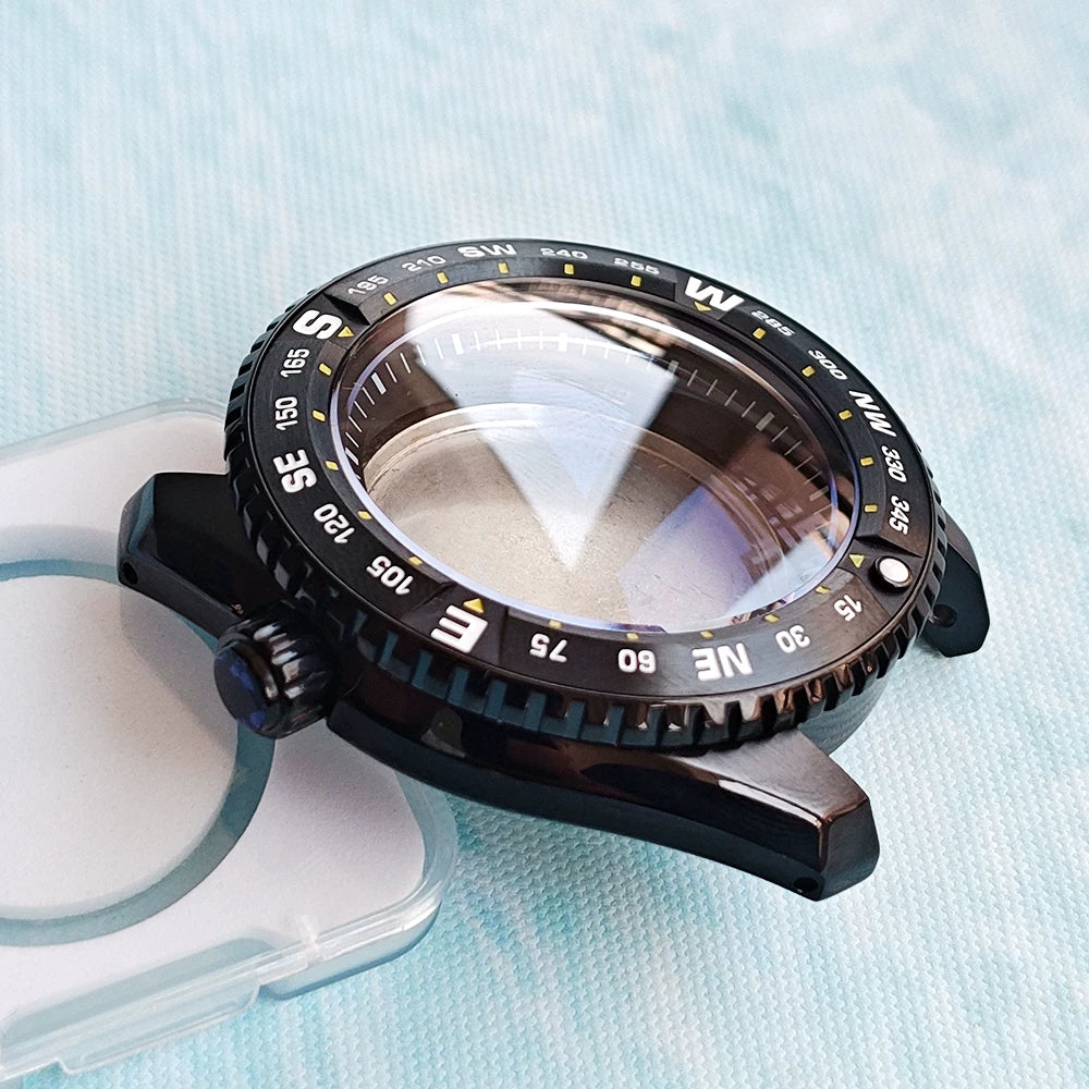 Premium 44mm Diver Case Crown at 3.8 Land Overlord case NH35/34/36 ceramic bezel sapphire