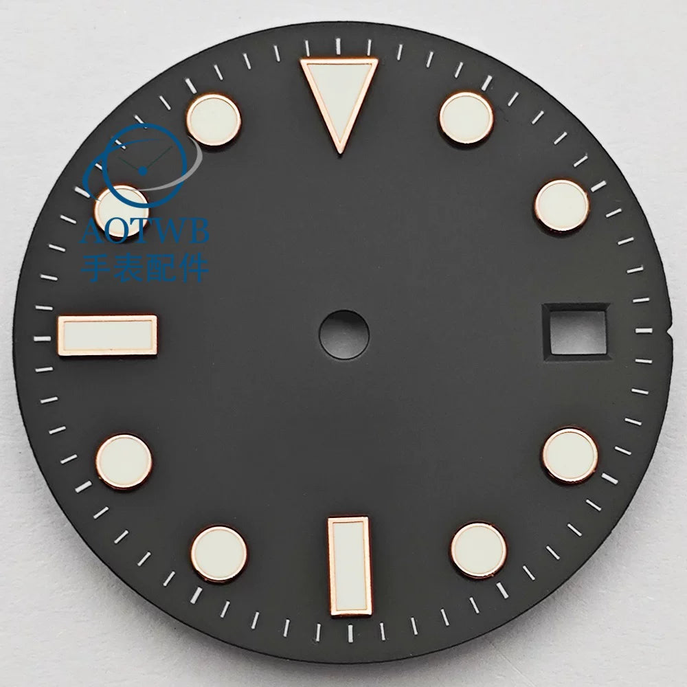 28.5MM Matte Dial dial luminous NH35 NH34 ETA2824 Miyota8215 ST2130 sub style