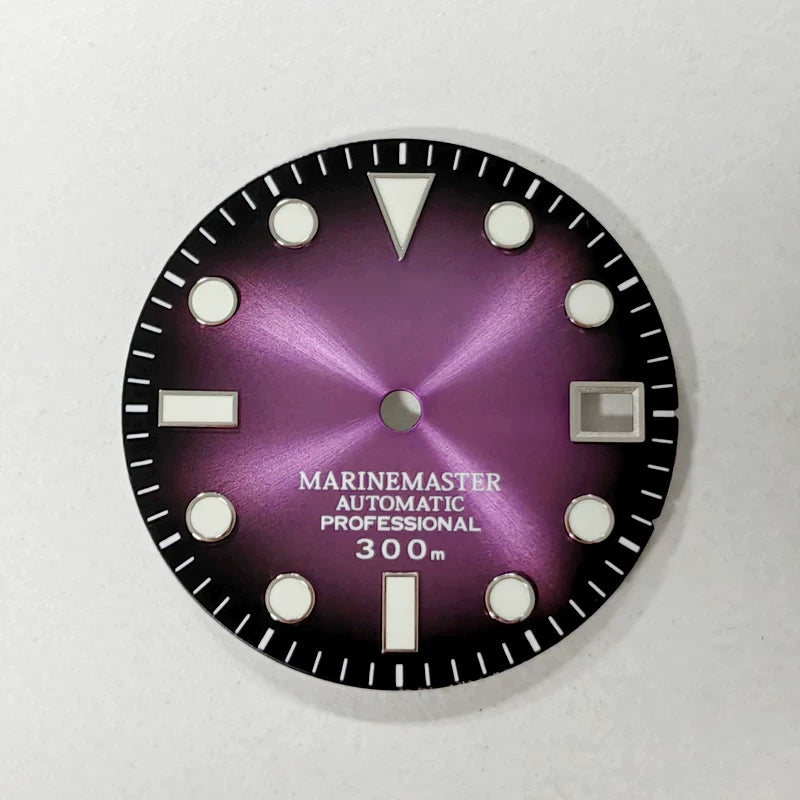 Premium 28.5mm Sunburst Watch Dial Gradient sun pattern gradual change diving super luminous literal