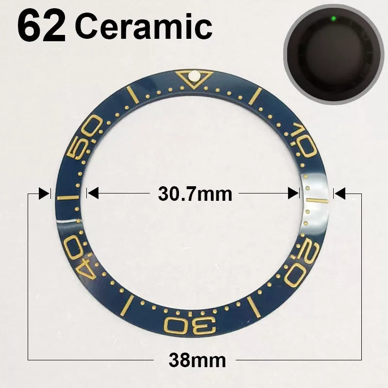 Ceramic Bezel For 42MM Seamaster Case diameter 38mm * 30.7mm