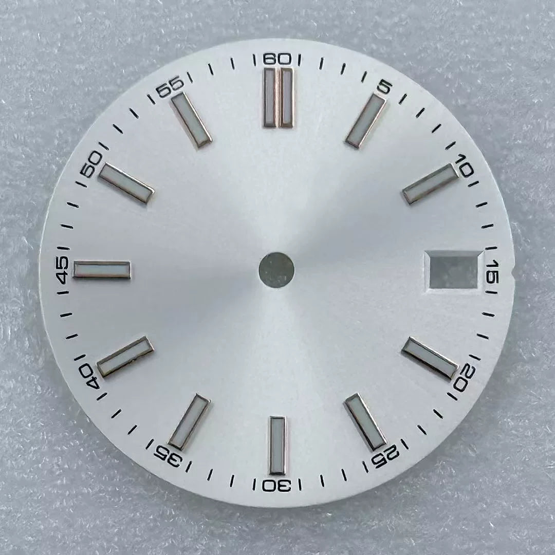 28.5mm double nail Dial with number minute mark Green luminous for NH35 movement