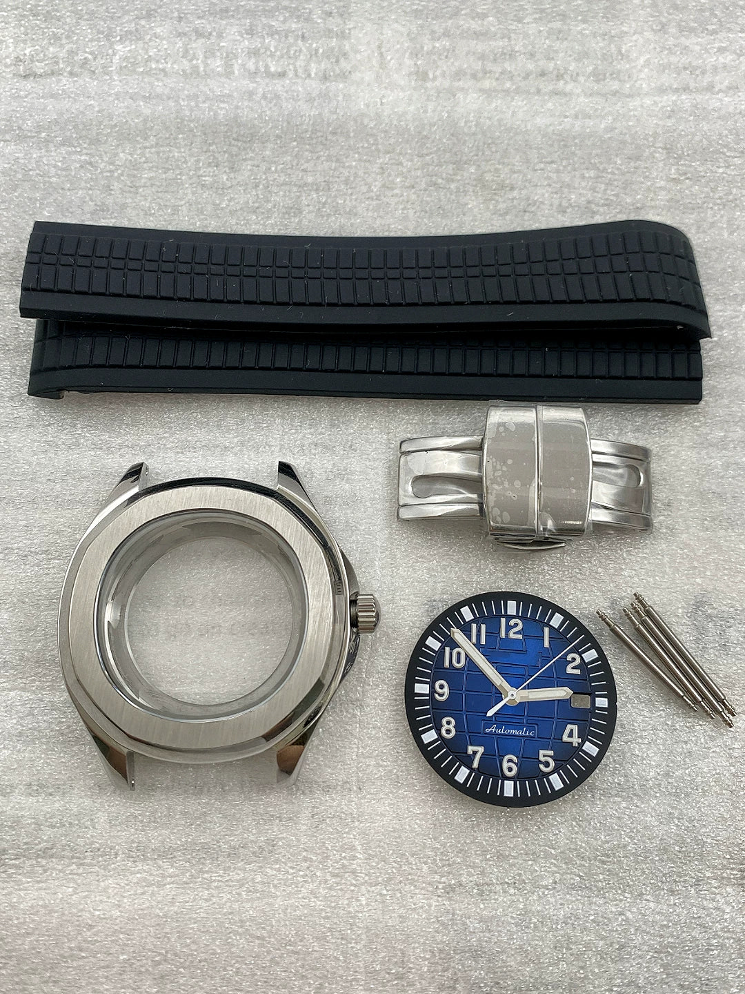 42mm Aquanaut Watch Case Set with 32mm dial hands sapphire glass 10ATM